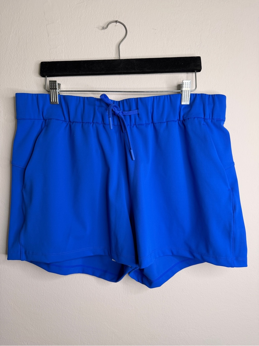 NWT ZYIA Active Royal Blue Drawstring Athletic Shorts Pockets Size XL